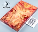 Pappel Griffschalen stabilisiert | 140x40x10| acryholz| Messer | Griffholz 1494
