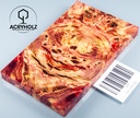 Pappel Griffschalen stabilisiert | 140x40x10| acryholz| Messer | Griffholz 1495