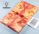 Pappel Griffschalen stabilisiert | 140x40x10| acryholz| Messer | Griffholz 1496