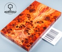 Pappel Griffschalen stabilisiert | 140x40x10| acryholz| Messer | Griffholz 1503