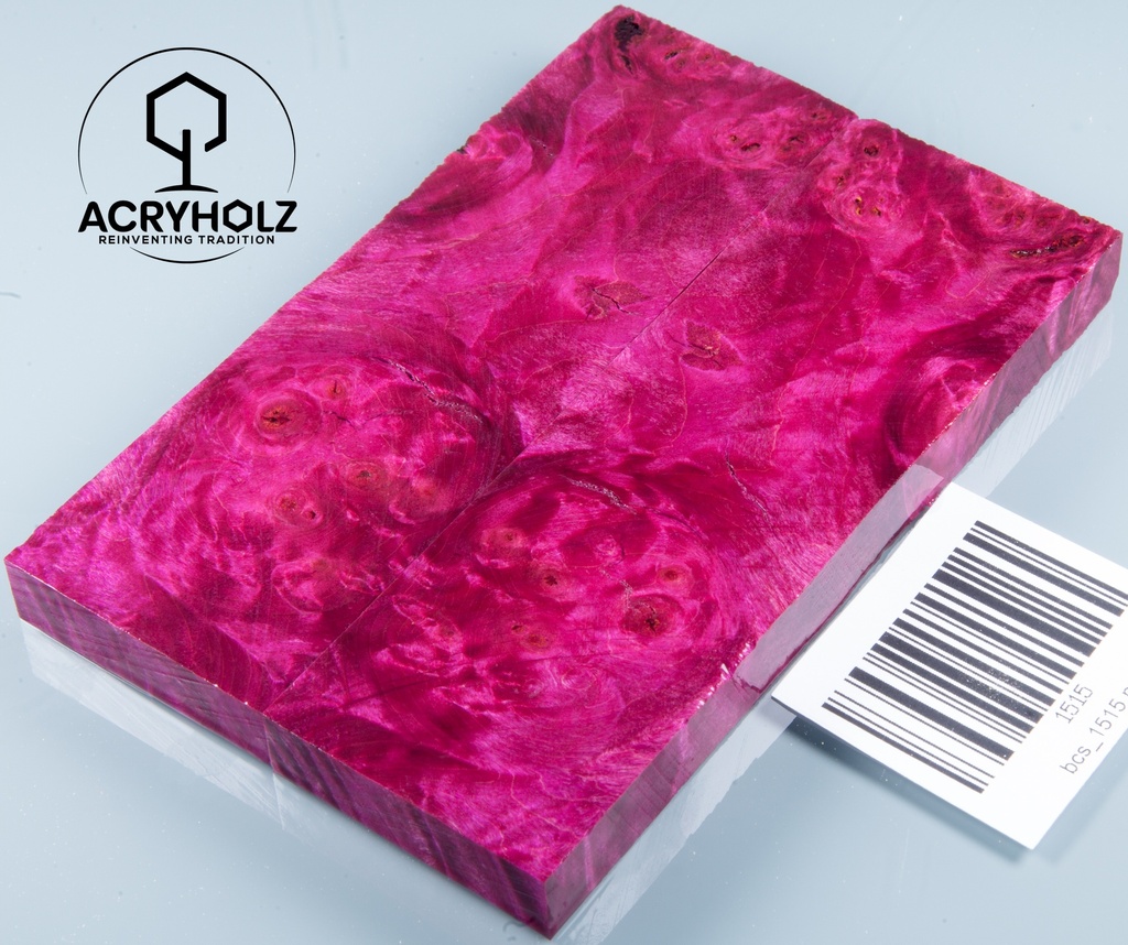 Castaño Burl Estabilizado | 120x40x10 | acryholz | par de cachas 1515