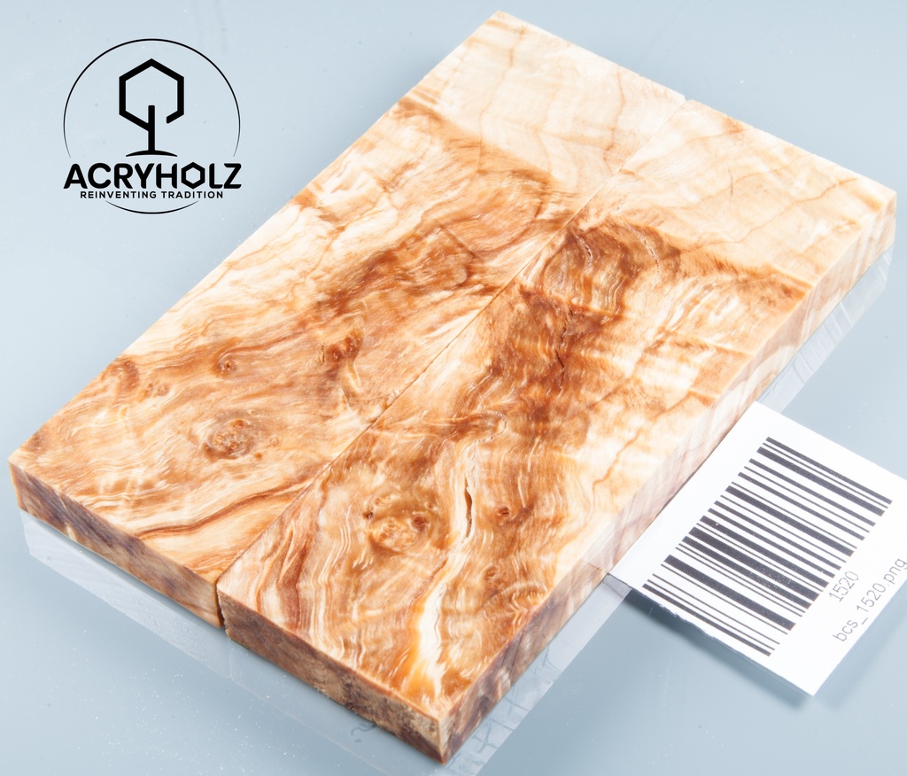 Kastanie Maser stabilisiert | 125x40x10 | acryholz | schalenpaar 1520
