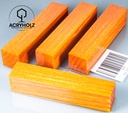 Esche Stiftrohling orange stabilisiert | 100x20x20 | acryholz | 1526