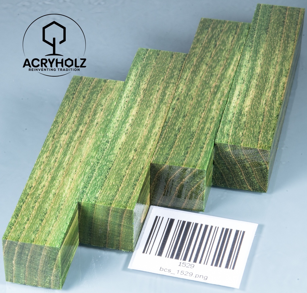 Esche Stiftrohling rot stabilisiert | 100x20x20 | acryholz | 1529