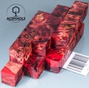 Pappel Stiftrohling rot stabilisiert | 100x20x20 | acryholz | 1550