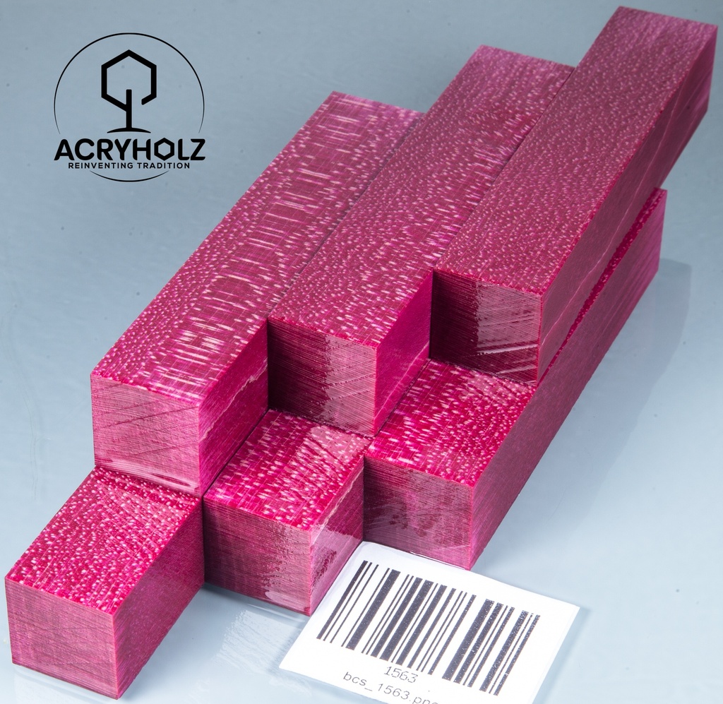 Ahorn Stiftrohling pink stabilisiert | 100x20x20 | acryholz | 1563