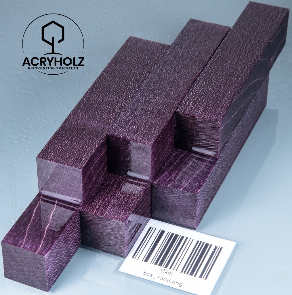 Ahorn Stiftrohling lila stabilisiert | 100x20x20 | acryholz | 1566
