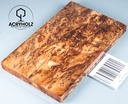 Linde Maserholz | 135x40x10 | ACRYHOLZ | stabilisiertes Griffmaterial 1581