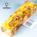 Pappel Maser stabilisiert Griffblock | 150x40x30 | ACRYHOLZ| Messergriff 1608