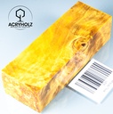 Pappel Maser stabilisiert Griffblock | 120x40x30 | ACRYHOLZ| Messergriff 1610