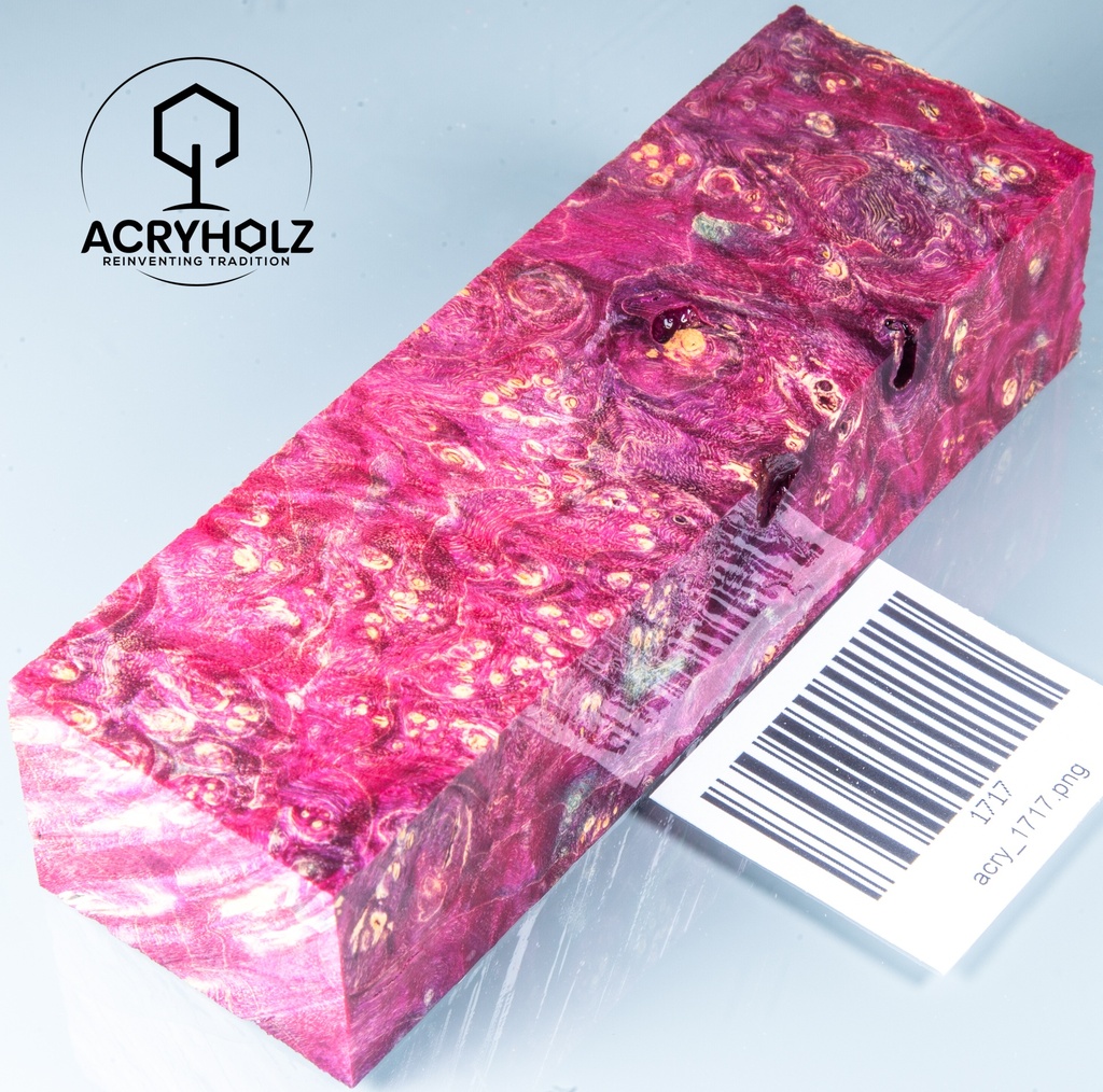 Box Elder Maser stabilisiert Griffblock | 120x40x30 | ACRYHOLZ| Messergriff 1717