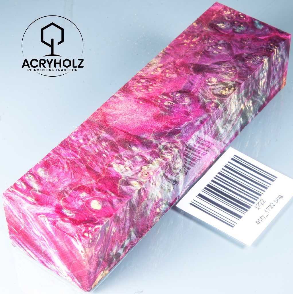 Box Elder Maser stabilisiert Griffblock | 140x40x29 | ACRYHOLZ| Messergriff 1722