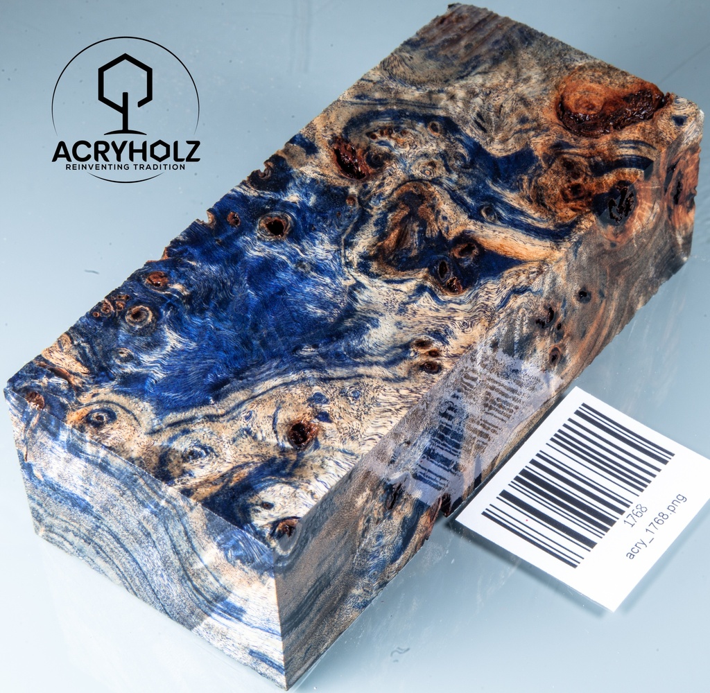 Pappel Maser stabilisiert Drechselholz | 135x60x40 | ACRYHOLZ | 1768