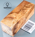 Eschenahorn Maser Griffblock stabilisiert | 120x40x40 | acryholz | 1784