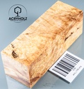 Radica di Acero Negundo Blocco per Manico Stabilizzato | 120x40x40 | acryholz | 1786