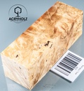 Box Elder Burl Handle Block Stabilized | 120x40x40 | acryholz | 1790