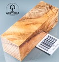 Radica di Acero Negundo Blocco per Manico Stabilizzato | 120x40x40 | acryholz | 1792
