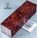 Kastanie Maser Griffblock stabilisiert | 140x40x35 | ACRYHOLZ | Messergriff | 1800