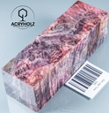 Kastanie Maser Griffblock stabilisiert | 130x40x35 | ACRYHOLZ | Messergriff | 1801