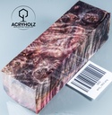 Kastanie Maser Griffblock stabilisiert | 130x40x35 | ACRYHOLZ | Messergriff | 1802