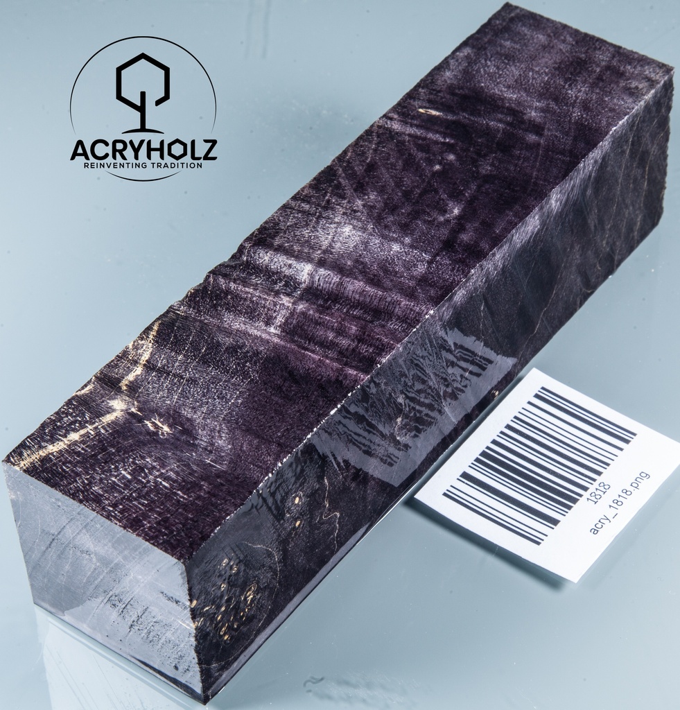 Ahorn Maser stabilisiert Drechselholz | 150x40x40 | ACRYHOLZ | 1818