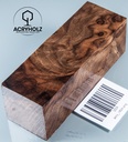 Walnuss Maser Griffblock stabilisiert | 120x40x40 | acryholz | 1824