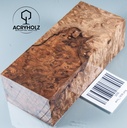 Walnuss Maser Griffblock stabilisiert | 125x55x30 | acryholz | 1836