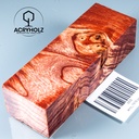 Pappel Maser stabilisiert Griffblock | 120x40x30| ACRYHOLZ | Messergriff 1918