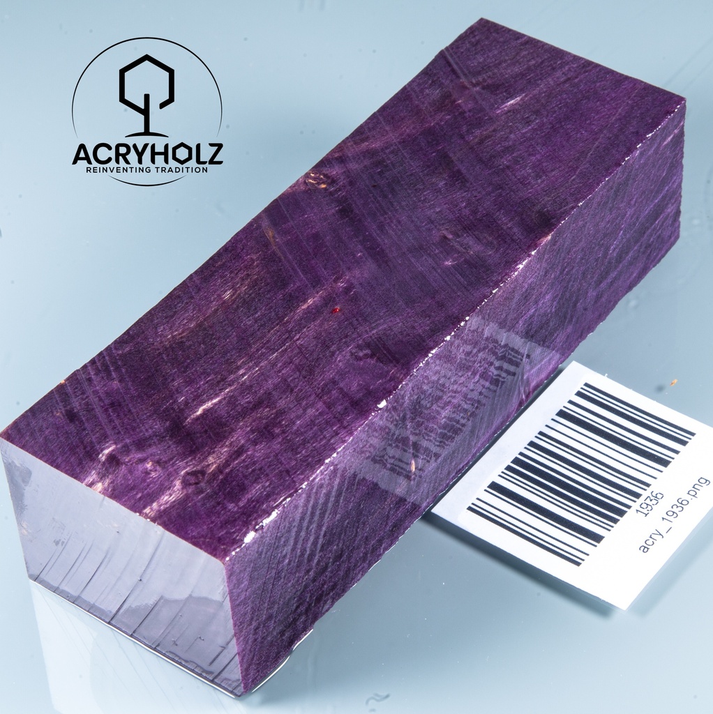 Pappel Maser stabilisiert Griffblock | 120x40x30| ACRYHOLZ | Messergriff 1936