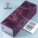 Ulme Maser stabilisiert Griffblock | 120x40x30| ACRYHOLZ | Messergriff 1941