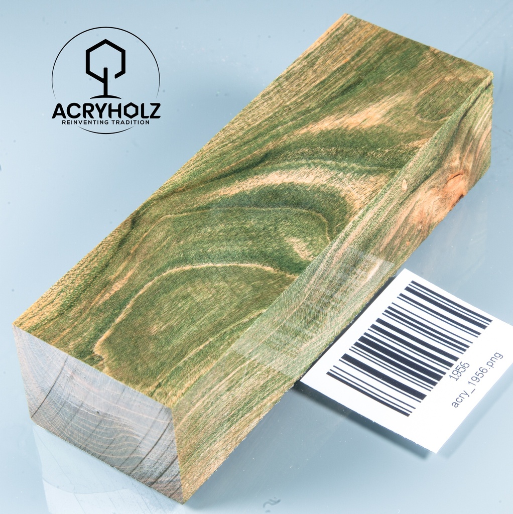 Pappel Maser stabilisiert Griffblock | 120x40x30| ACRYHOLZ | Messergriff 1956