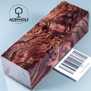 Pappel Maser stabilisiert Griffblock | 120x40x30| ACRYHOLZ | Messergriff 1958