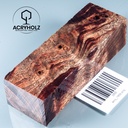 Pappel Maser stabilisiert Griffblock | 120x40x30| ACRYHOLZ | Messergriff 1959