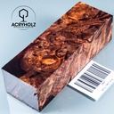 Pappel Maser stabilisiert Griffblock | 120x40x30| ACRYHOLZ | Messergriff 1967