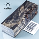 Pappel Maser stabilisiert Griffblock | 120x40x30| ACRYHOLZ | Messergriff 1979