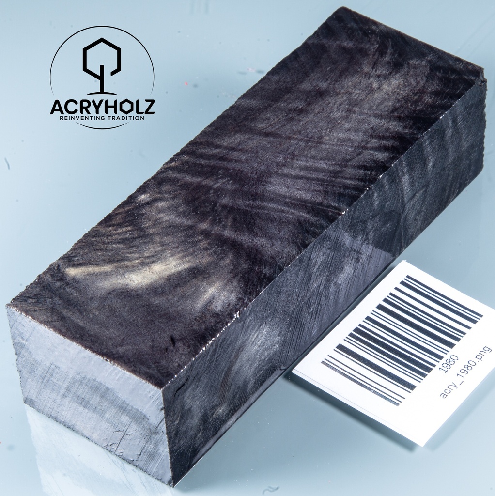 Pappel Maser stabilisiert Griffblock | 120x40x30| ACRYHOLZ | Messergriff 1980