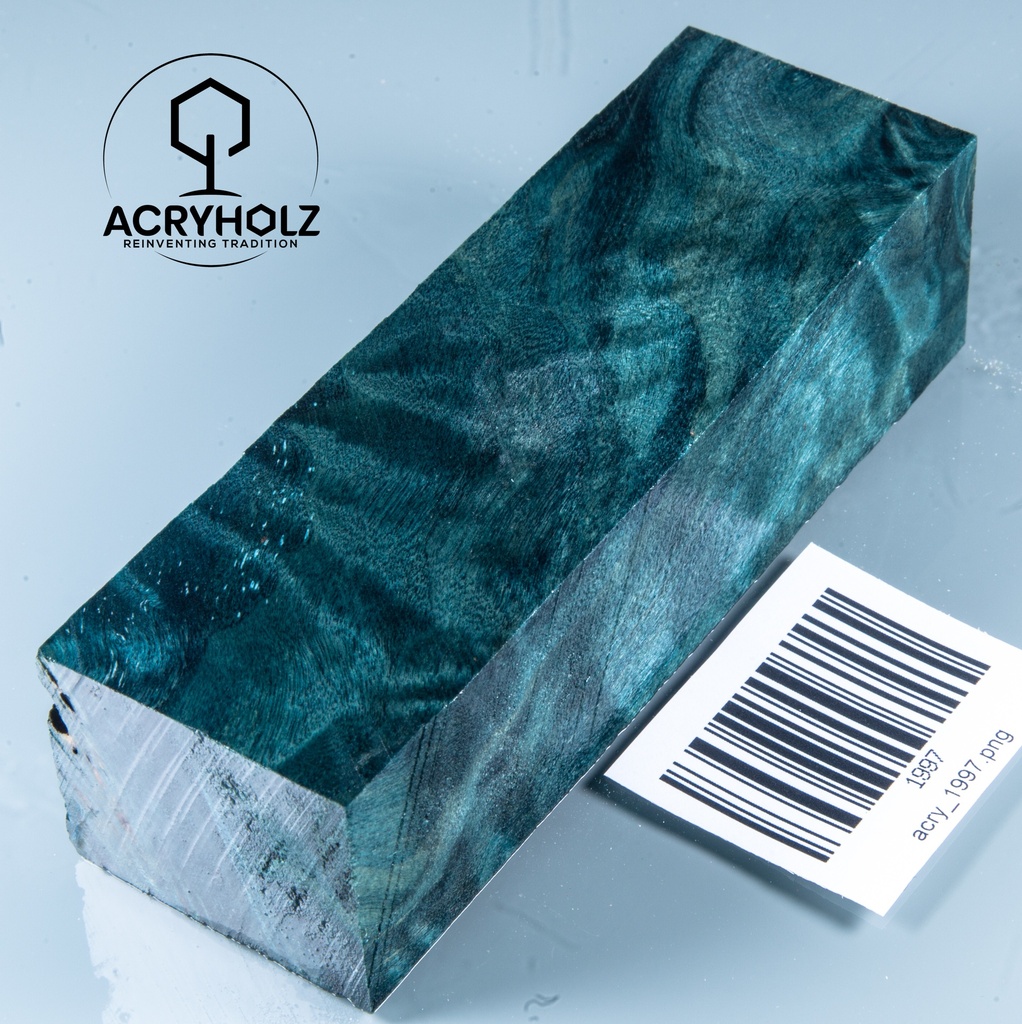 Pappel Maser stabilisiert Griffblock | 120x40x30| ACRYHOLZ | Messergriff 1997