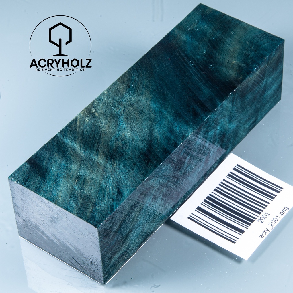 Pappel Maser stabilisiert Griffblock | 120x40x30| ACRYHOLZ | Messergriff 2001