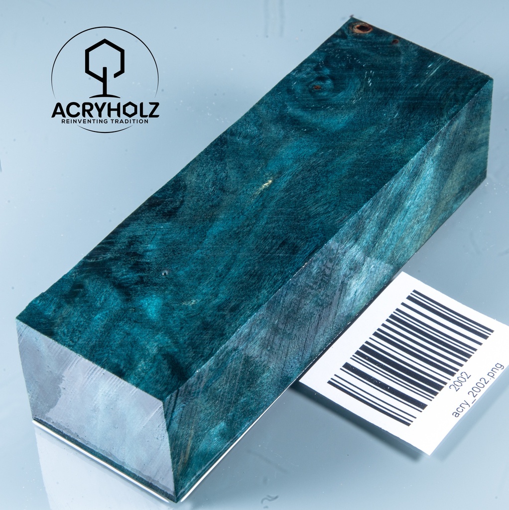 Pappel Maser stabilisiert Griffblock | 120x40x30| ACRYHOLZ | Messergriff 2002