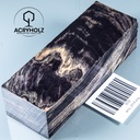 Pappel Maser stabilisiert Griffblock | 120x40x30| ACRYHOLZ | Messergriff 2018