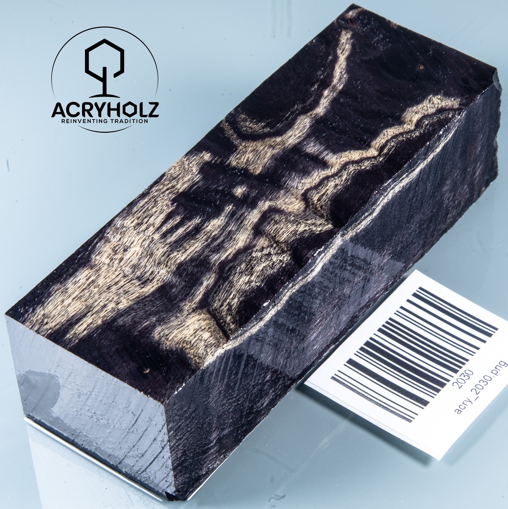 Pappel Maser stabilisiert Griffblock | 120x40x30| ACRYHOLZ | Messergriff 2030