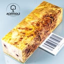 Pappel Maser stabilisiert Griffblock | 120x40x30| ACRYHOLZ | Messergriff 2035