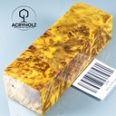 Pappel Maser stabilisiert Griffblock | 120x40x30| ACRYHOLZ | Messergriff 2038