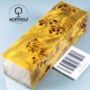Pappel Maser stabilisiert Griffblock | 120x40x30| ACRYHOLZ | Messergriff 2039