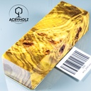 Pappel Maser stabilisiert Griffblock | 120x40x30| ACRYHOLZ | Messergriff 2042