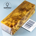 Pappel Maser stabilisiert Griffblock | 120x40x30| ACRYHOLZ | Messergriff 2045