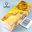 Pappel Maser stabilisiert Griffblock | 120x40x30| ACRYHOLZ | Messergriff 2047