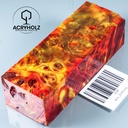 Pappel Maser stabilisiert Griffblock | 120x40x30| ACRYHOLZ | Messergriff 2049