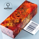 Pappel Maser stabilisiert Griffblock | 120x40x30| ACRYHOLZ | Messergriff 2058