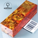 Pappel Maser stabilisiert Griffblock | 120x40x30| ACRYHOLZ | Messergriff 2061